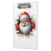 Funny 3D Santa Claus Christmas Holiday Design Klembord (Links)