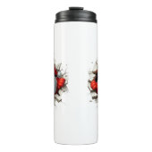 Funny 3D Santa Claus Christmas Holiday Design Thermosbeker (Voorkant)