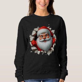 Funny 3D Santa Claus Christmas Holiday Design Trui