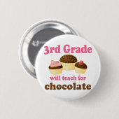 Funny 3rd Grade Teacher Button (Voorkant /achterkant)