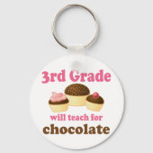Funny 3rd Grade Teacher Sleutelhanger (Voorkant)
