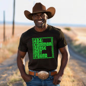 Funny 404: Common Sense Not Found T-shirt