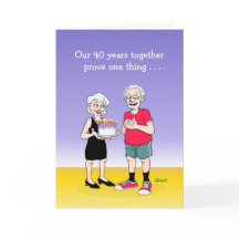 Funny 40e Jubileum-kaart
