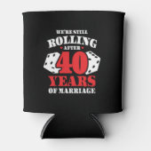 Funny 40e Jubileum koppels getrouwd 40 jaar Blikjeskoeler (Voorkant)
