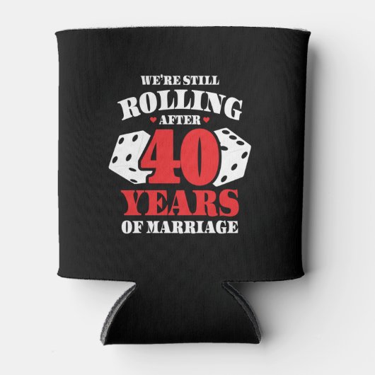 Funny 40e Jubileum koppels getrouwd 40 jaar Blikjeskoeler (Voorkant)