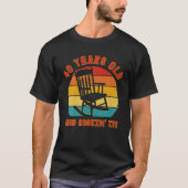 Funny 40e verjaardag T Retro 40 jaar oud en Rockin T-shirt (Voorkant)