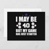 Funny 40th Birthday Baseball Fan 40 Year Old Birth Briefkaart (Voorkant / Achterkant)