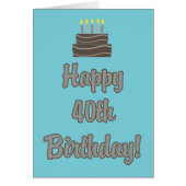 Funny 40th Birthday Card voor hem (Voorkant)