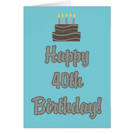 Funny 40th Birthday Card voor hem