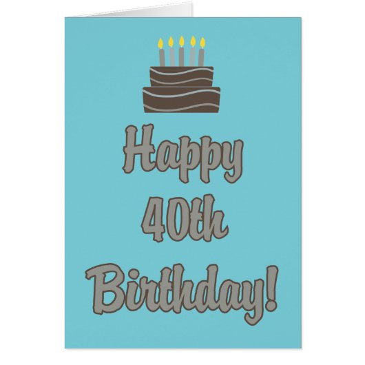 Funny 40th Birthday Card voor hem (Voorkant)