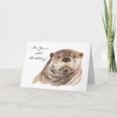 Funny 40th Birthday Cute Otter Natuur, Wildlife Kaart (Voorkant)