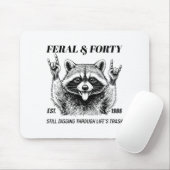 Funny 40th Birthday Est 1986 Feral &amp; Forty Rac Muismat (Met muis)