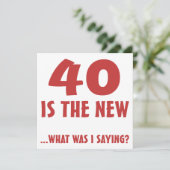 Funny 40th Birthday Gag Gifts Kaart (Staand voorkant)