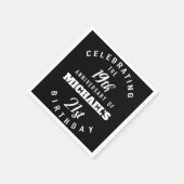 Funny 40th Birthday, gepersonaliseerd Servet (Hoek)