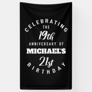 Funny 40th Birthday, gepersonaliseerd Spandoek