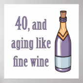 Funny 40th Birthday Gift Ideas Poster (Voorkant)