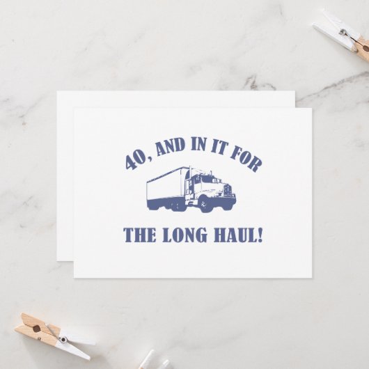 Funny 40th Birthday Gift Kaart (Voorkant / Achterkant in situ)