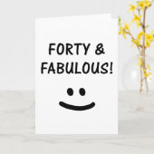 Funny 40th Birthday Gifts Kaart (Gele Bloem)
