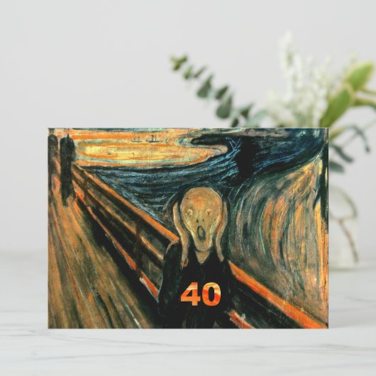 Funny 40th Birthday Invitations Kaart (Staand voorkant)
