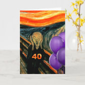 Funny 40th Birthday Kaart (Gele Bloem)