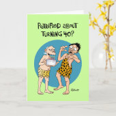 Funny 40th Birthday Kaart (Gele Bloem)