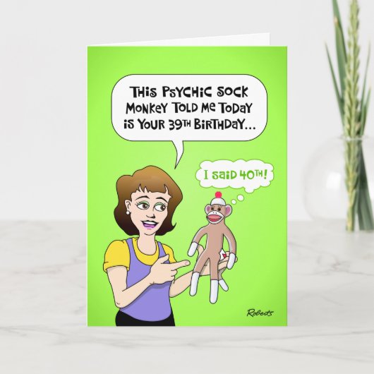 Funny 40th Birthday Kaart (Voorkant)