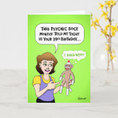 Funny 40th Birthday Kaart (Gele Bloem)