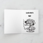 Funny 40th Birthday  Kaart (Binnen)