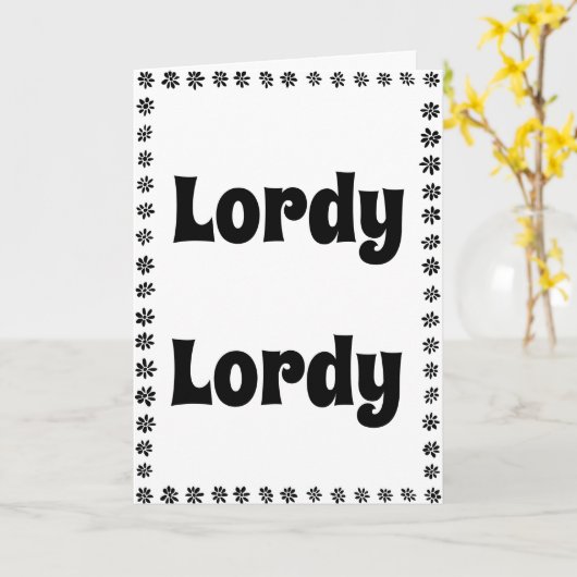 Funny 40th Birthday  Kaart (Gele Bloem)