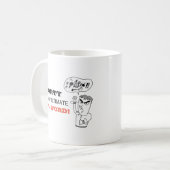 Funny 40th Birthday Mok FORTY Het ultieme F woord (Voorkant links)