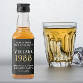 Funny 40th Birthday Party for Black Likeurfles Etiket