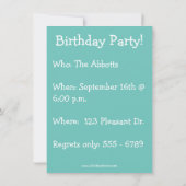 Funny 40th Birthday Party Invitations Kaart (Achterkant)