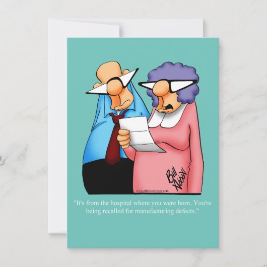 Funny 40th Birthday Party Invitations Kaart (Voorkant)