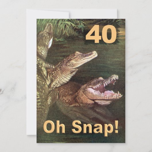 Funny 40th Birthday Party Invitations Kaart (Voorkant)