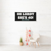 Funny 40th Birthday Party Personalized Spandoek (Insitu)