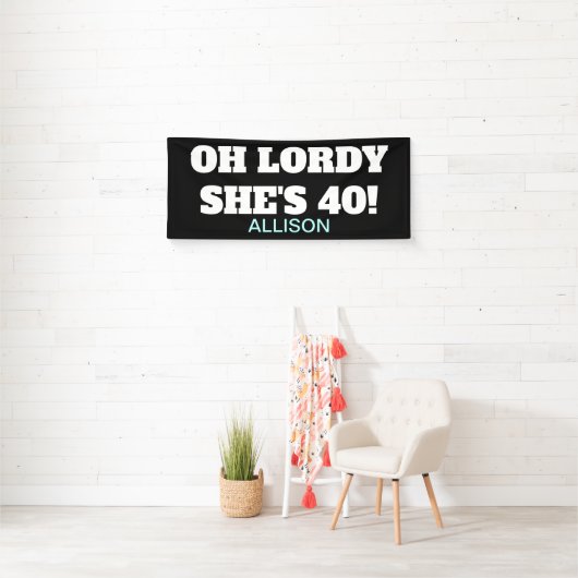Funny 40th Birthday Party Personalized Spandoek (Insitu)