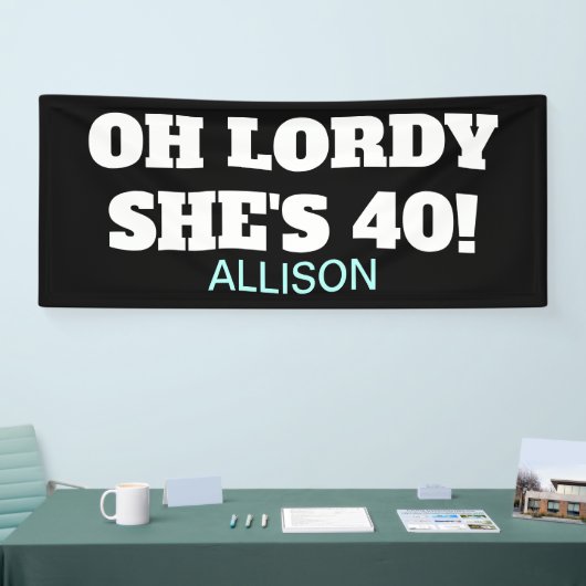 Funny 40th Birthday Party Personalized Spandoek (Beurs)