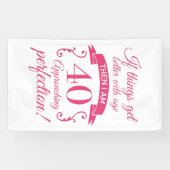 Funny 40th Birthday 'Perfection' Spandoek (Horizontaal)