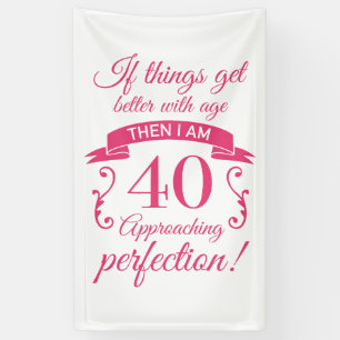 Funny 40th Birthday 'Perfection' Spandoek