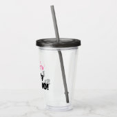 Funny 40th Birthday Pink gepersonaliseerd Acryl Drinkbeker (Links)