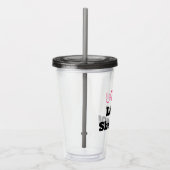 Funny 40th Birthday Pink gepersonaliseerd Acryl Drinkbeker (Rechts)