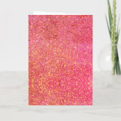 Funny 40th Birthday Pink Glitter Personalized Kaart (Achterkant)