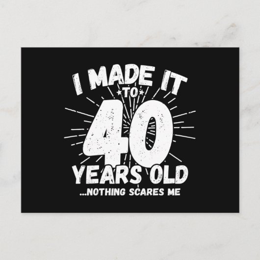 Funny 40th Birthday Quote Sarcastic 40 Year Old Briefkaart (Voorkant)