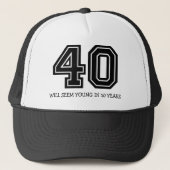 Funny 40th Birthday Trucker Pet (Voorkant)