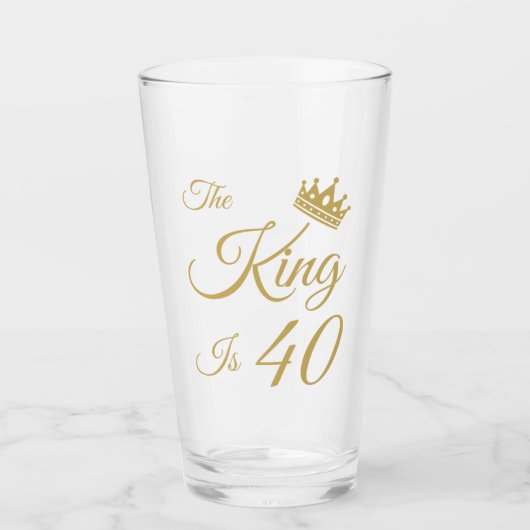 Funny 40th Birthday voor mannen Glas (Voorkant)