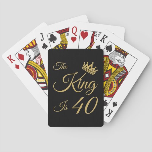 Funny 40th Birthday voor mannen Pokerkaarten (Achterkant)