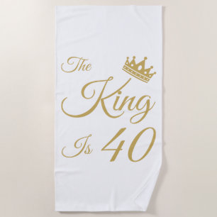 Funny 40th Birthday voor mannen Strandlaken