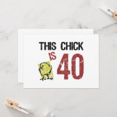 Funny 40th Birthday voor vrouwen Kaart (Voorkant / Achterkant in situ)