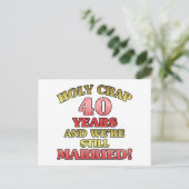 Funny 40th Jubileum Briefkaart (Staand voorkant)