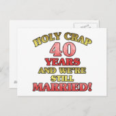Funny 40th Jubileum Briefkaart (Voorkant / Achterkant)